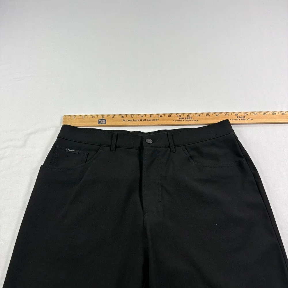 Alberto Pants Mens Size 50 (34x32) Black‎ Ceramica Chino Stretch Golf Casual